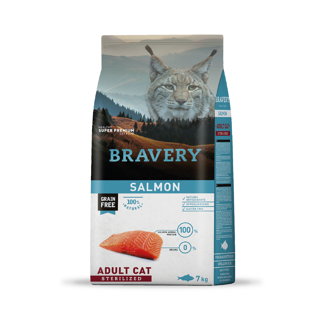 4GA070005-1.png BRAVERY SALMON ADULT CAT STERILIZED 7 KG - Imagen 1