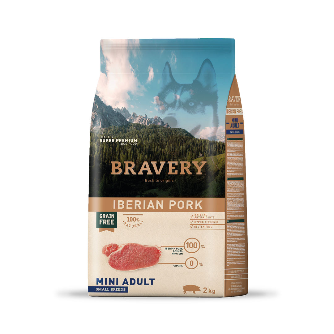 4PE020004-1.png BRAVERY IBERIAN PORK MINI ADULT SMALL BREEDS 2 KG - Imagen 1