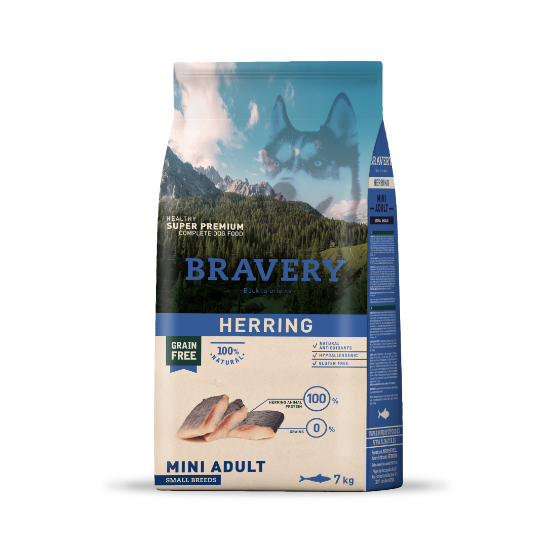 BRAVERY HERRING_Mesa de trabajo 1 copia BRAVERY HERRING MINI ADULT SMALL BREEDS 7 KG - Imagen 1